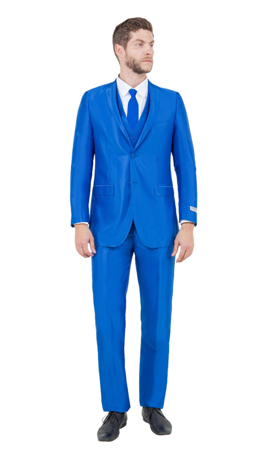 TAZZIO M163S-07-BLUE Mens Suit