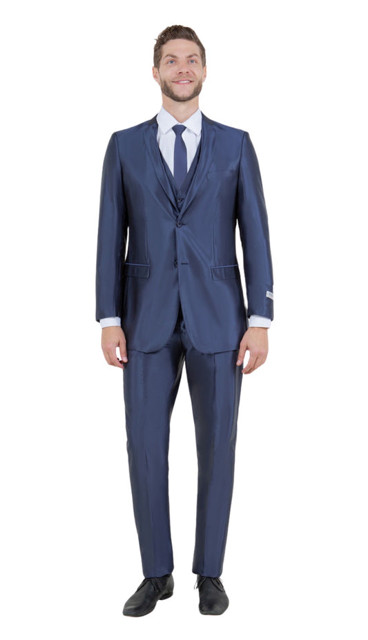 TAZZIO M163S-08-NAVY Mens Suit