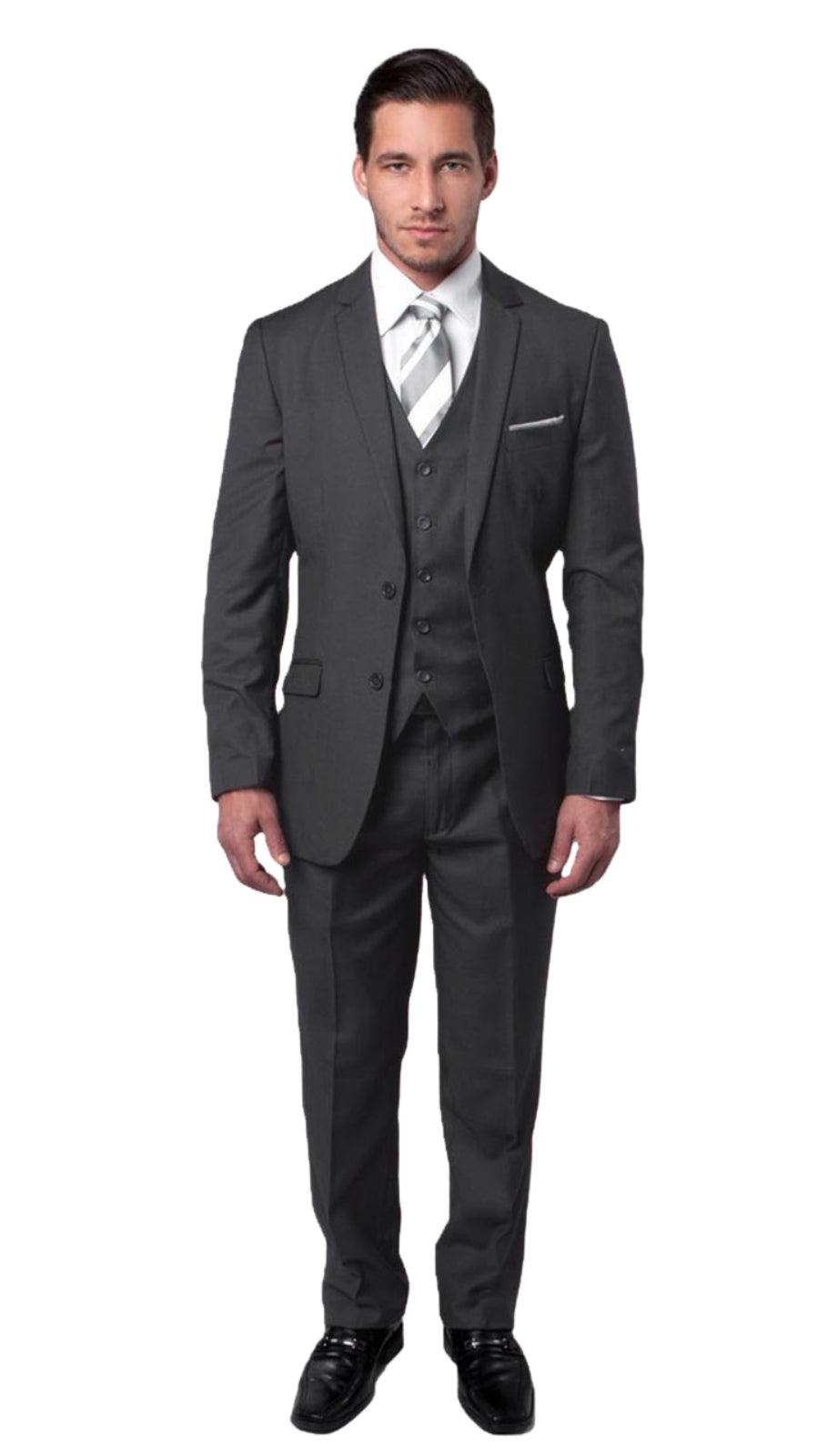 TAZZIO M218S-02-GREY Mens Suit