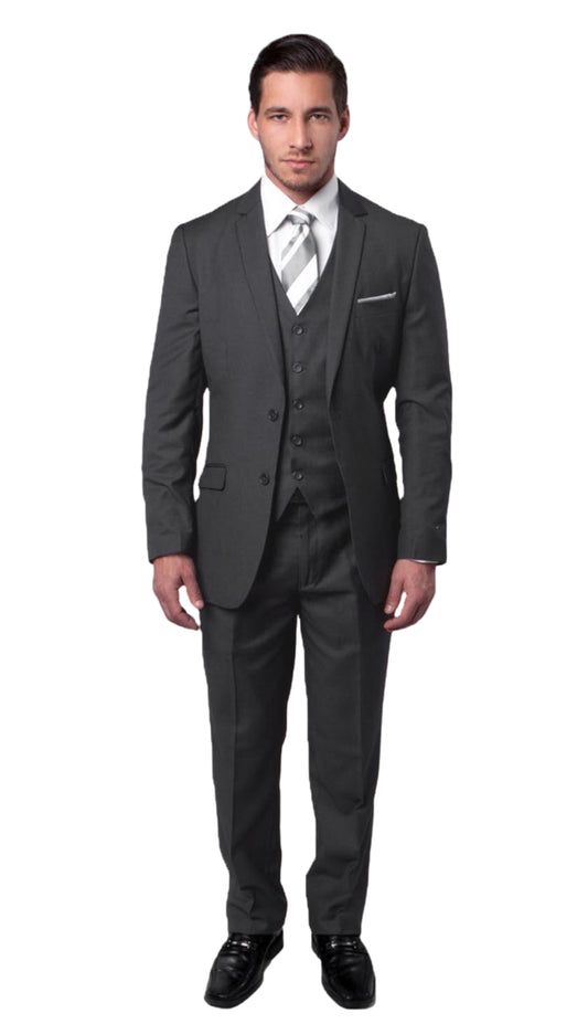 TAZZIO M218S-02-GREY Mens Suit