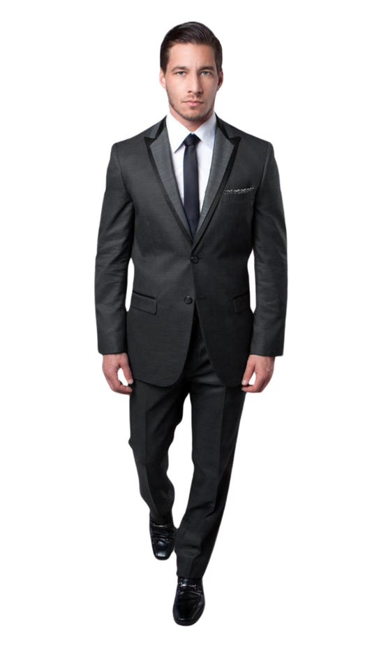 TAZZIO M219S-01-BLACK Mens Suit