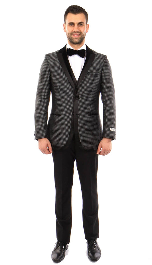 Tazzio Mens Suit M251S-01-BLACK