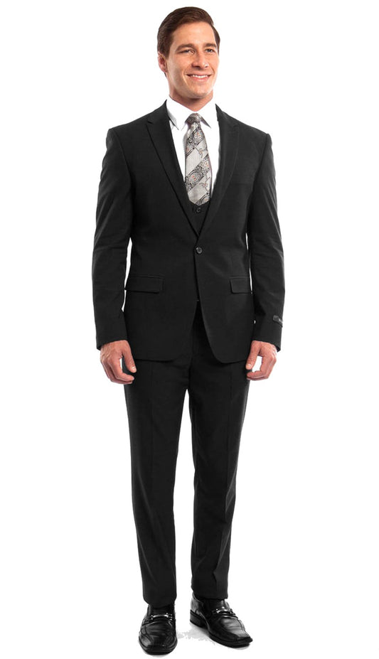 Tazzio M255US-01-BLK Mens Suit