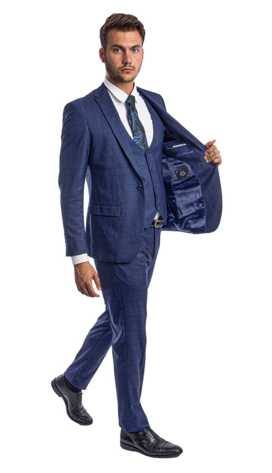 Tazzio M267US-01-BLUE Mens Suit