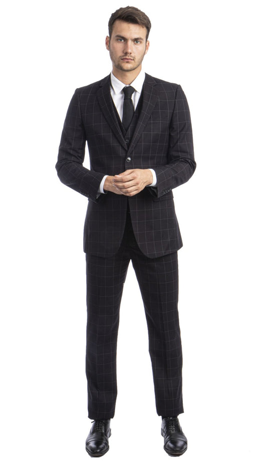 Tazzio Mens Suit M270S-01-BLACK