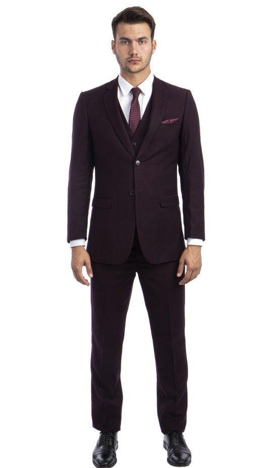 Tazzio Mens Suit M272H-03-BURG