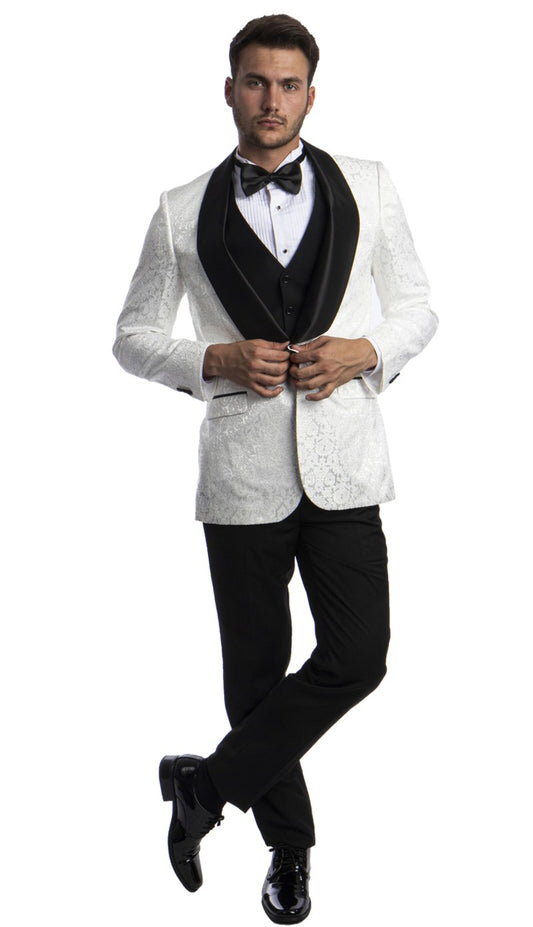Tazzio Mens Suit M277H-02-WHITE