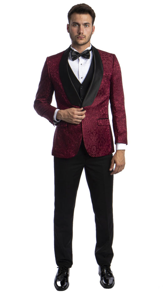 Tazzio Mens Suit M277H-06-BURG