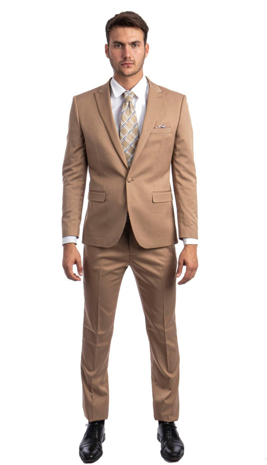 Tazzio Mens Suit M284SK-06-DARK-TAUPE