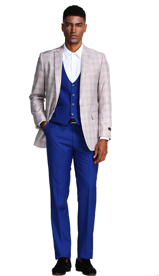 Tazzio M286S-02-BLUE Mens Suit