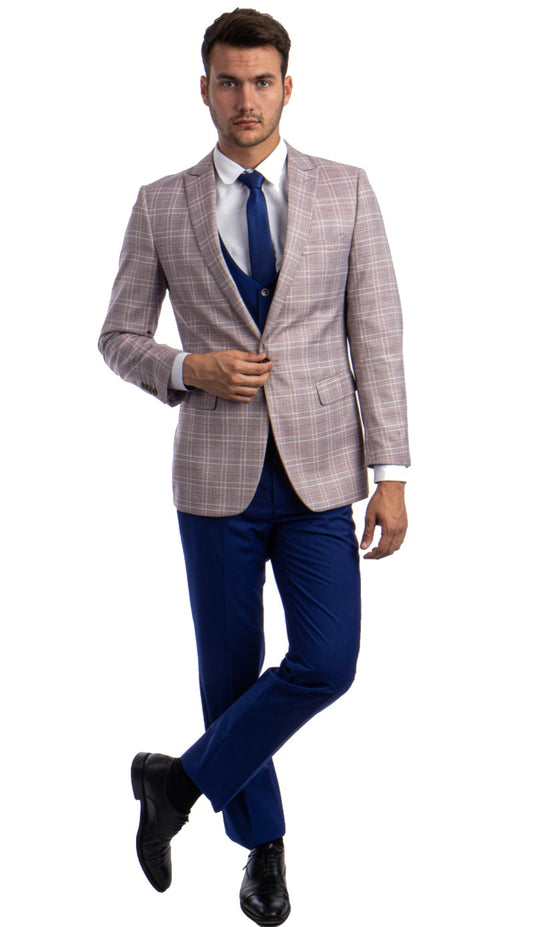Tazzio M286S-03-PINK-MIST Mens Suit