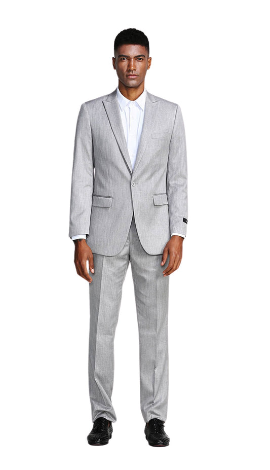 Tazzio M287S-02-SILVER Mens Suit