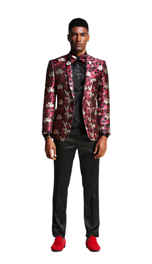 Tazzio M291SK-01-RED Mens Suit