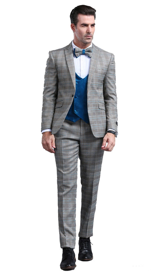 Tazzio Mens Suit M296SK-02-TURQUOISE
