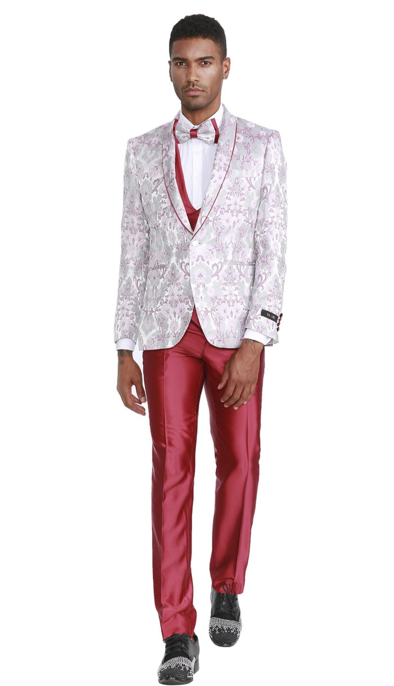 Tazzio M300SK-01-PINK Mens Suit