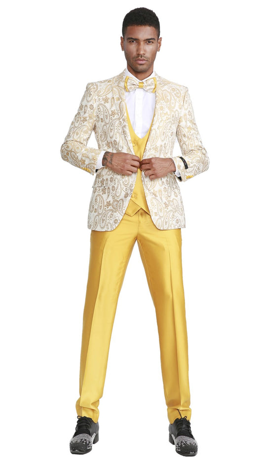 Tazzio M307SK-01-GOLD Mens Suit