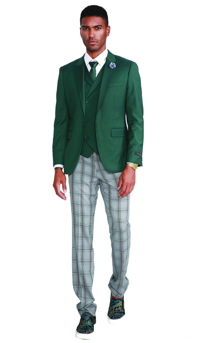 Tazzio M322SK-03-GRN Mens Suit