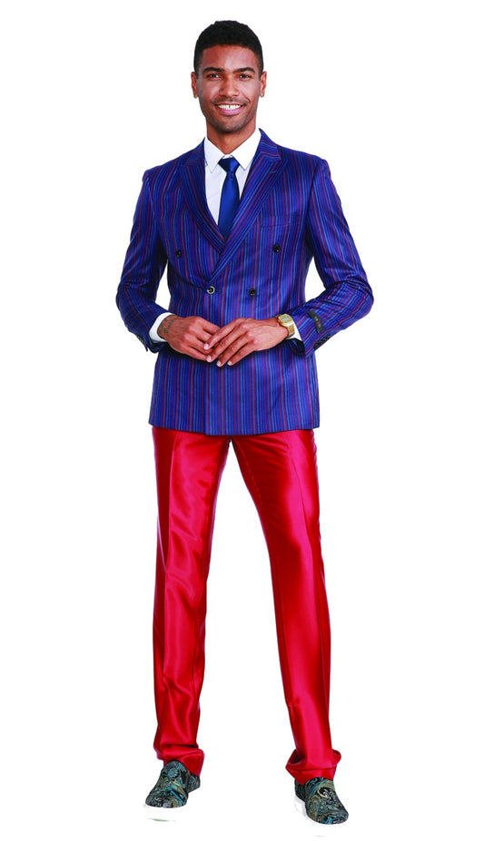Tazzio M326SK-01-BLUE Mens Suit