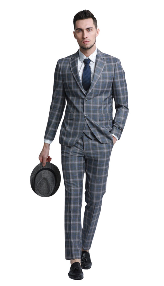 TAZZIO M337SK-01 Mens Suit