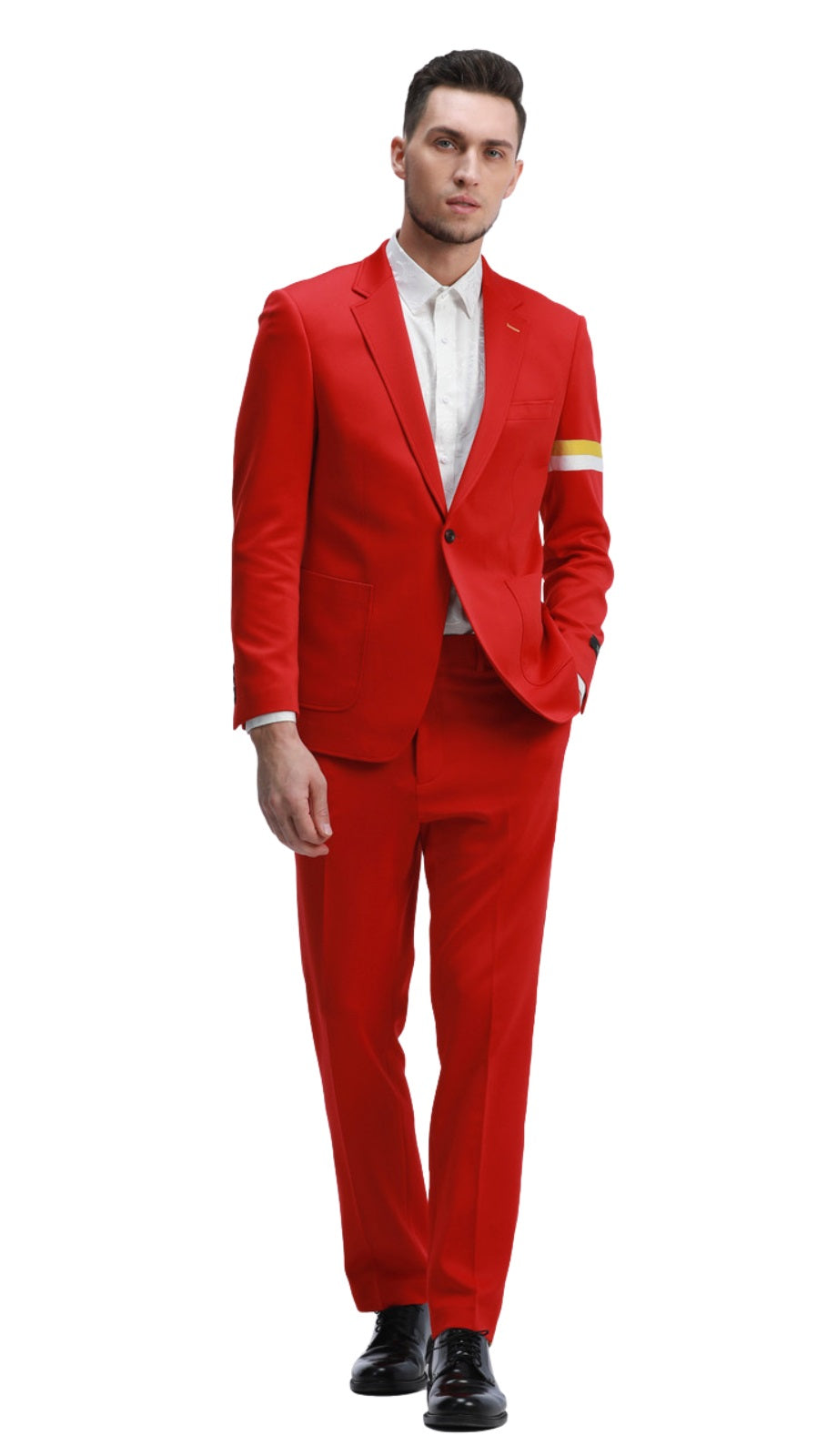 TAZZIO M342SK-01-RED Mens Suit