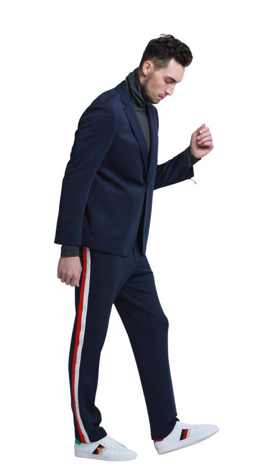 TAZZIO M342SK-03-NAVY Mens Suit