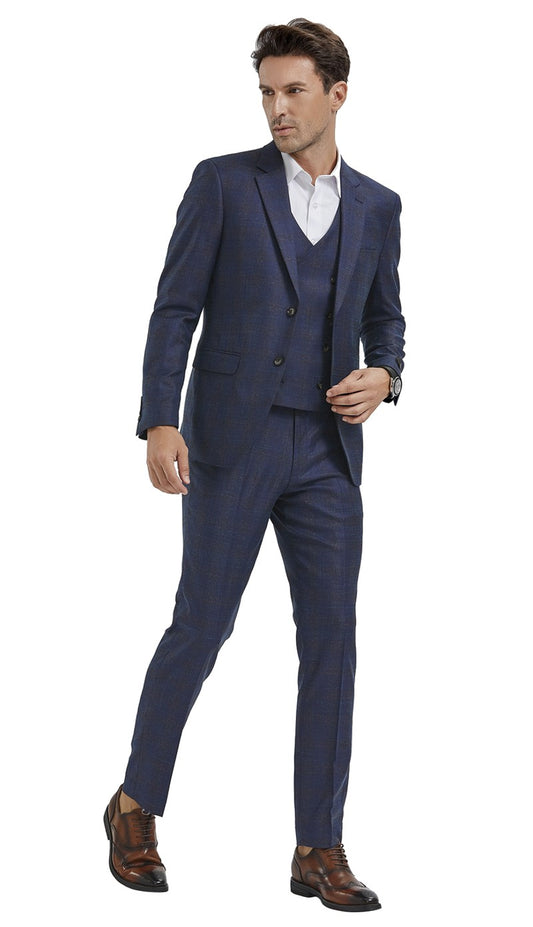 Tazzio Mens Suit M348SK-02 BLUE