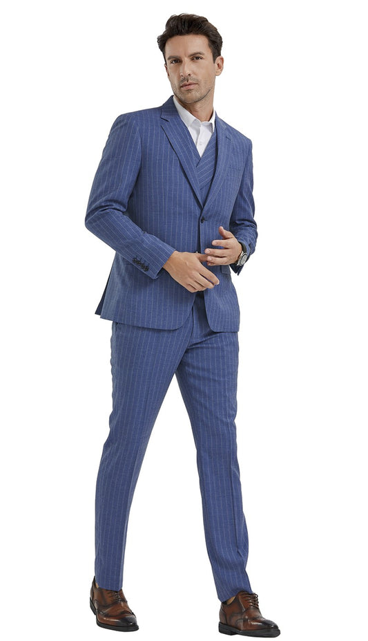 Tazzio M350SK-01-BLUE Mens Suit
