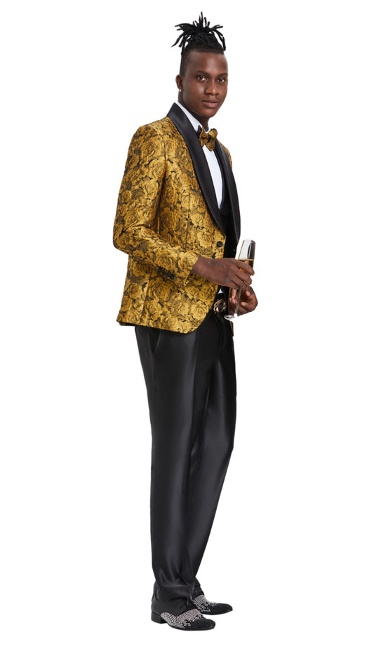 Tazzio M363SK-GLD Mens Suit