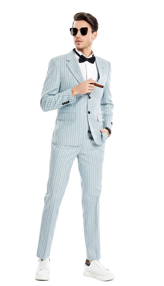 Tazzio M371SK-01-MINT-GRAY Mens Suit