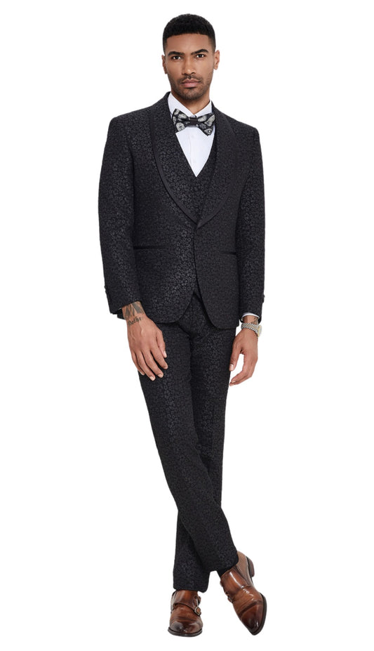 Tazzio M411SK-02-BLK Mens Suit