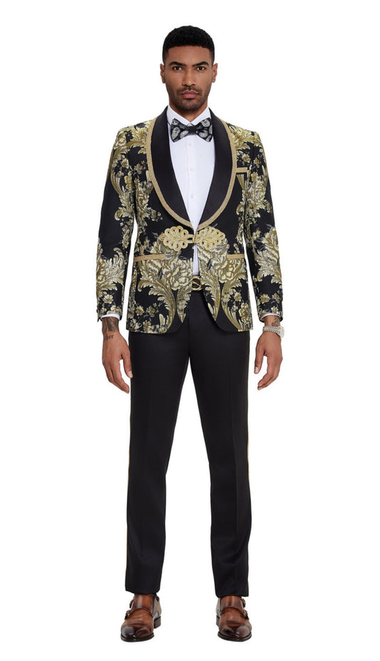 Tazzio M413SK-03-BLK Mens Suit