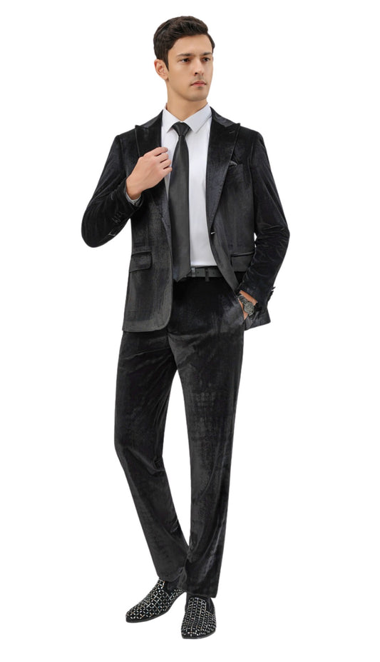 Tazzio M425SK-01-BLK Mens Suit