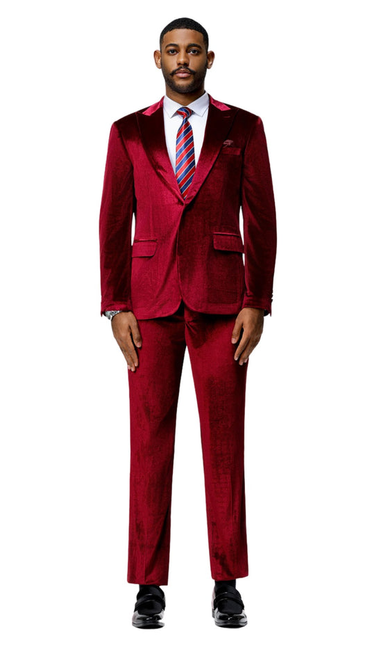 Tazzio M425SK-02-BUR Mens Suit
