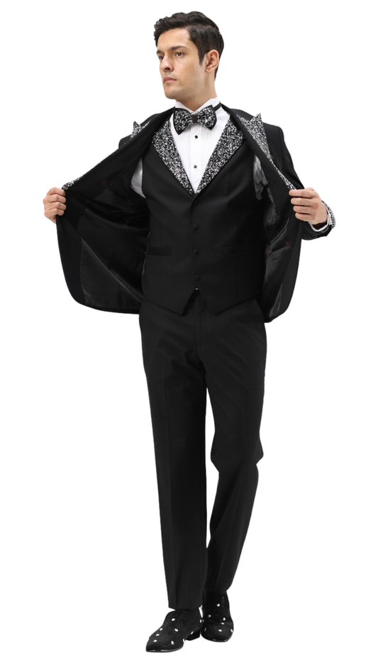 Tazzio M428SK-BLK Mens Suit