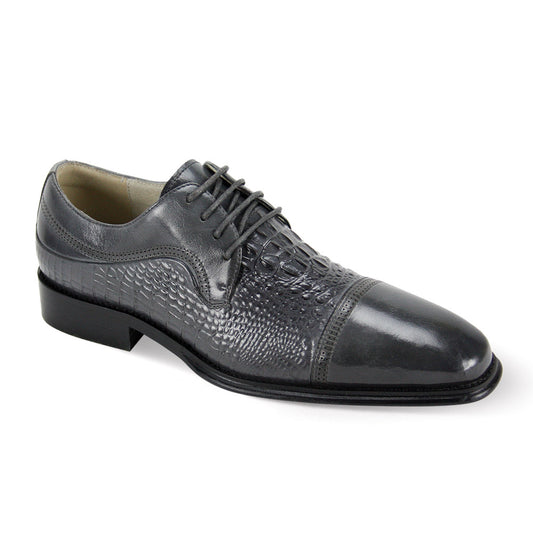 Giovanni Leather Dress Shoes-MATTIAS-GRY