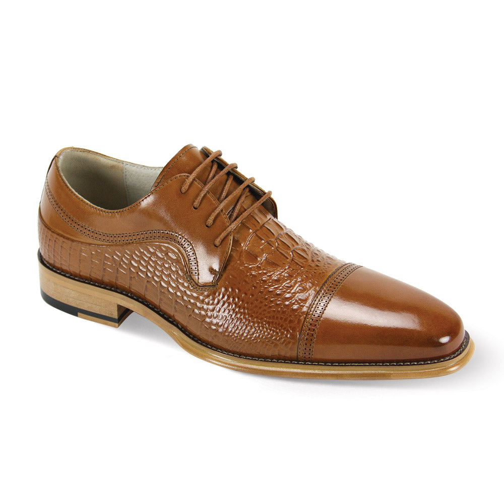 Giovanni Leather Dress Shoes-MATTIAS-TAN
