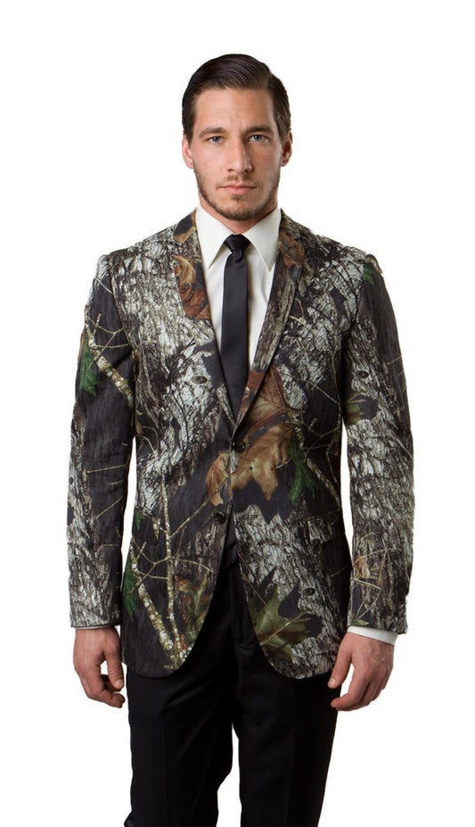 Tazzio MJ151S-BRN/GRN Mens Sports Coat