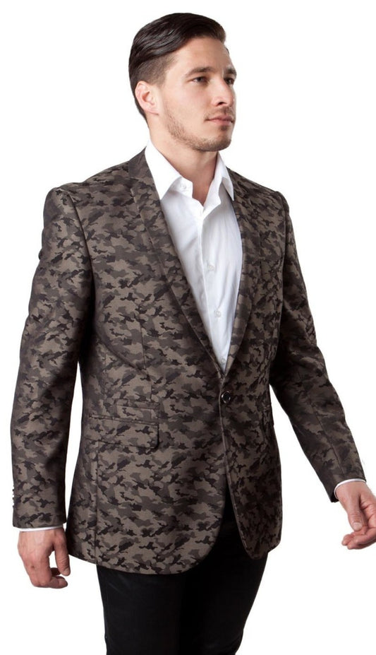 Tazzio MJ153S-02-BROWN Mens Sports Coat