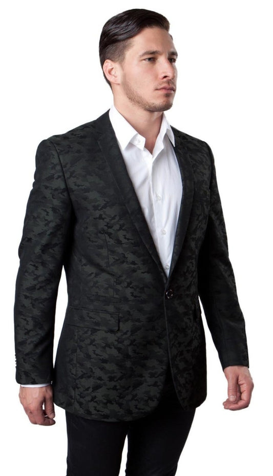 Tazzio MJ153S-03-GREEN Mens Sports Coat