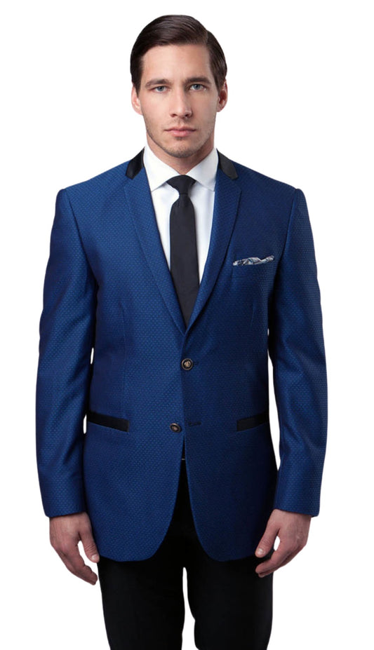 Tazzio MJ154S-BLUE Mens Sports Coat
