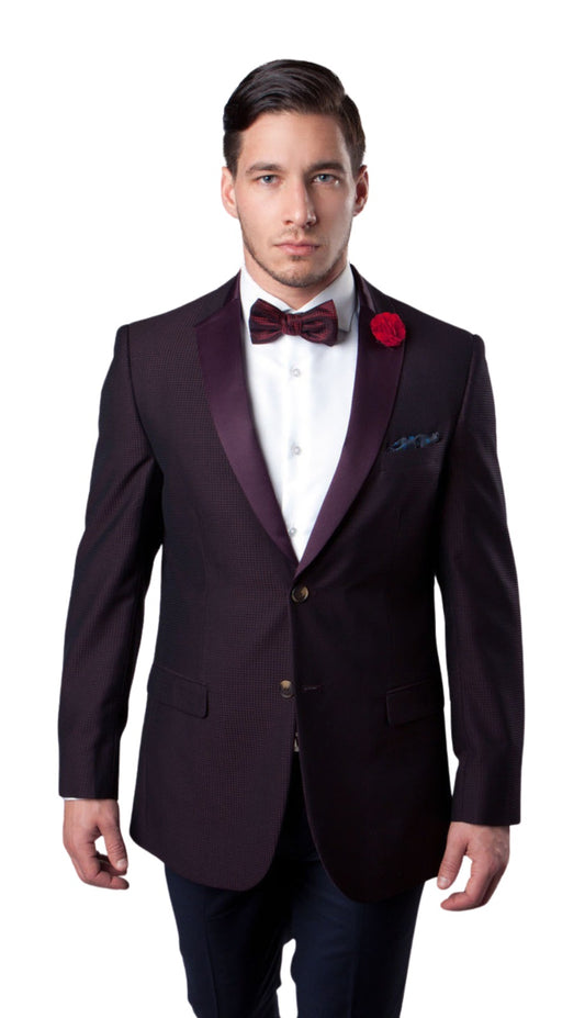 Tazzio MJ156S-BURG Mens Sports Coat