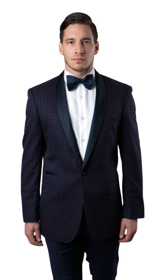 Tazzio MJ157S-BLU/BURG Mens Sports Coat