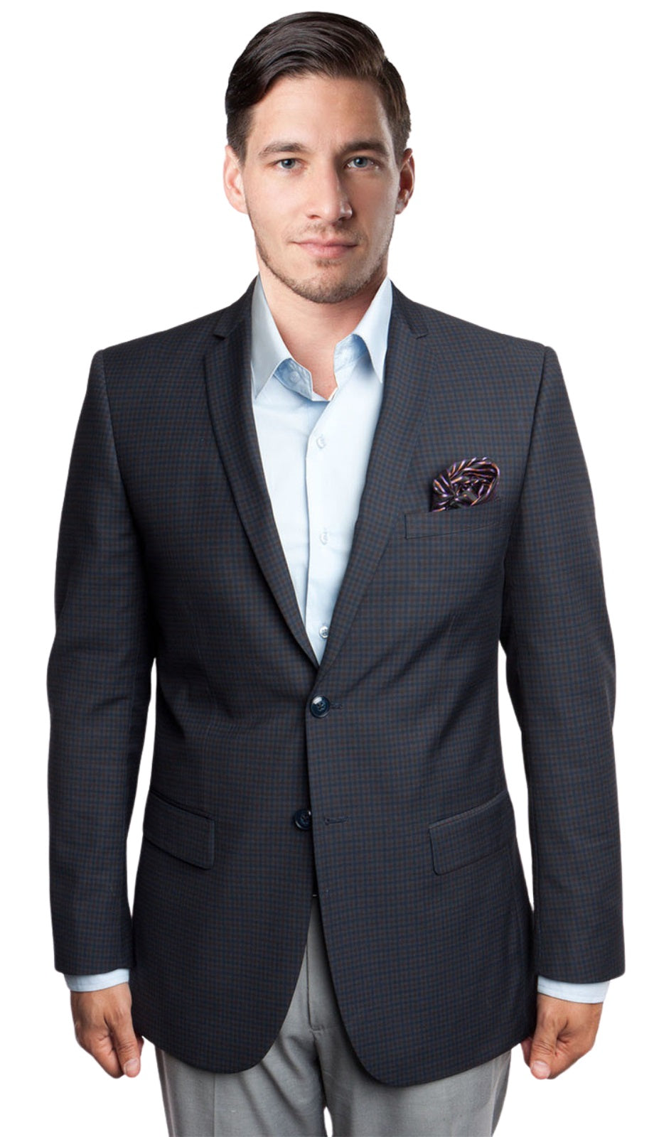 Tazzio MJ162-BLK/BURG Mens Sports Coat