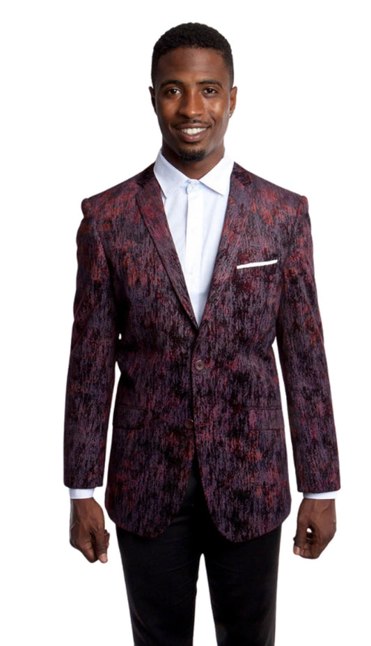 Tazzio MJ164S-BURG Mens Sports Coat