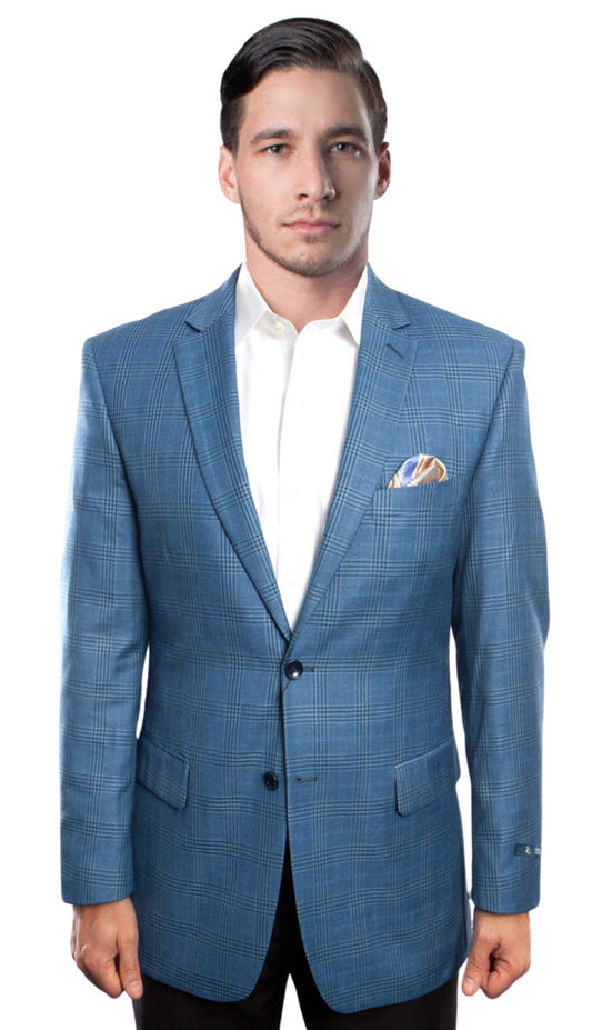 Tazzio MJ179-BLU Mens Sports Coat