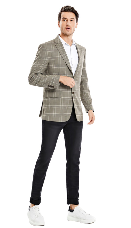 Tazzio MJ356-02-TAN Mens Sports Coat