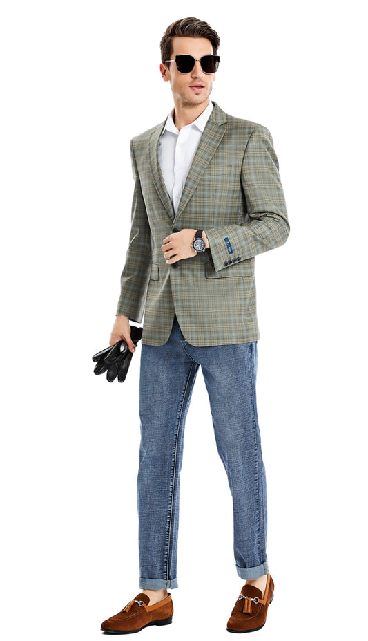 Tazzio MJ359-02-OLIVE Mens Sports Coat