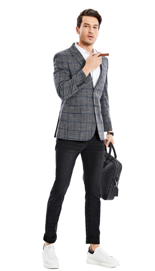 Tazzio MJ360S-03-CHARCOAL Mens Sports Coat