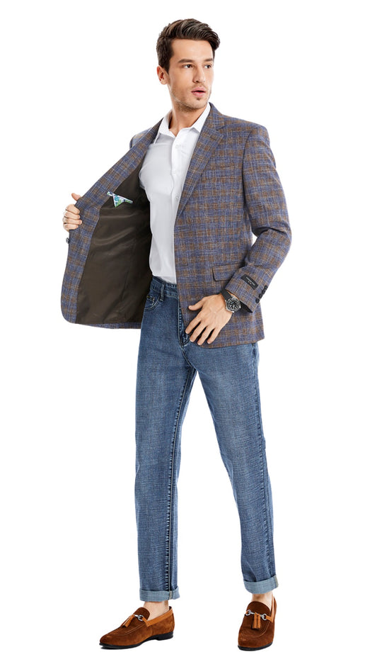 Tazzio MJ361S-02-BROWN Mens Sports Coat