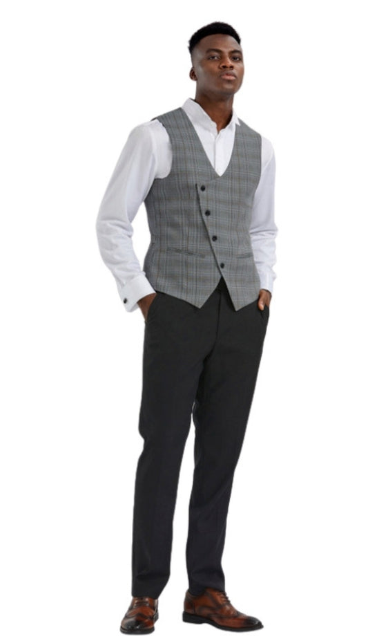 Tazzio Mens Vest MPV116SK-01-GREY-BLACK